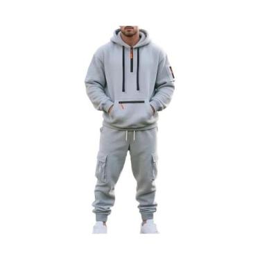 Imagem de Conjunto De Roupa Esportiva Masculina De Outono Inverno Com Moletom De