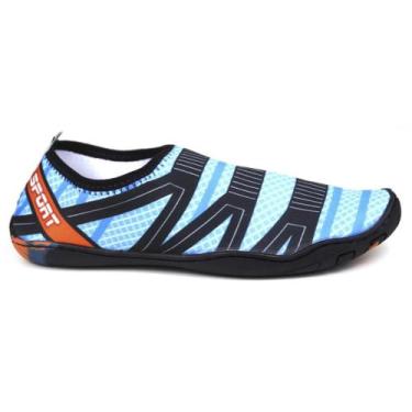 Imagem de Sapatilha tenis bota Aquatica Nautica Neoprene Unissex costurada, Azul