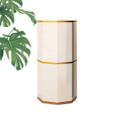 Imagem de Sapateira giratória atualizada 3/6/9/12/15 camadas DIY estreita fixável livre armazenamento de sapatos organizador alto, suporte de exibição vertical redondo para prateleira de corredor de entrada (C