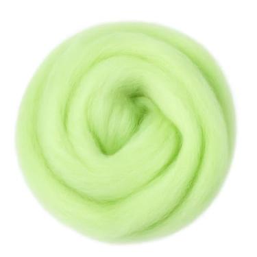 Imagem de Catopia Fio de lã, 100 g/100 g de lã macia de feltragem grossa pura para feltragem de agulhas, cobertor de tricô, tecelagem, artesanato, esmeralda