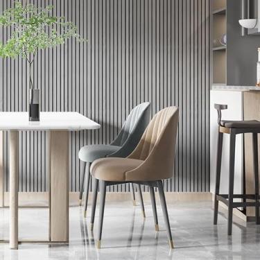 Imagem de Papel de Parede Madeira Ripado Mármore Adesivo Lavável 5m 10m 15m 20m AutoColante Sala Quarto Móveis(Ripado Cinza,15 Metros (3 rolos))