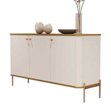 Imagem de Buffet Aparador Tucupi Off White Com Nature Pe Bronze - Moveis Jb