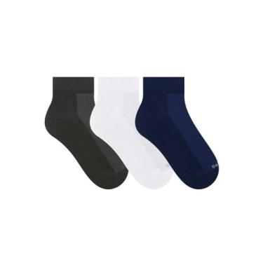 Imagem de Kit/3 Meia Cano Curto Selene 4220.001 Masculina Esportiva Algodão T. 3
