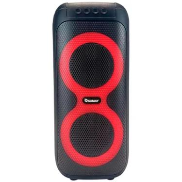 Imagem de Caixa de Som Amplificada Sumay Slim CSP1315, Bluetooth, LED, 60W RMS, Entradas USB e Auxiliar