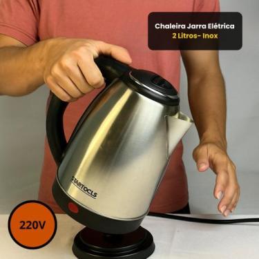 Imagem de Chaleira Elétrica Jarra Inox 2 Litros 220V Água Café Chá Rápida Modern