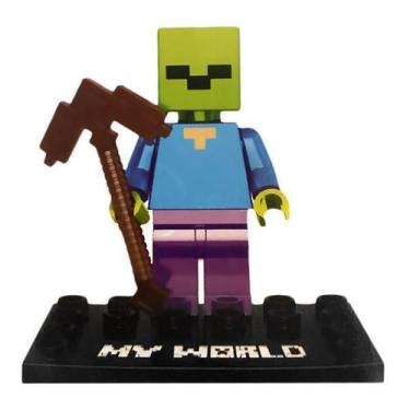 Imagem de Boneco Zumbi Minecraft Compatível LEGO My World - Genérico
