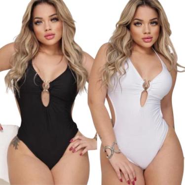 Imagem de kIT 2 Maiô Argola Feminino Costas Nua Novidade Moda 2025 Elegante  - b