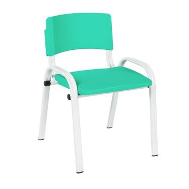 Imagem de Cadeira Infantil Iso Para Atividades Didáticas Creche Escola Empilhável Em Aço