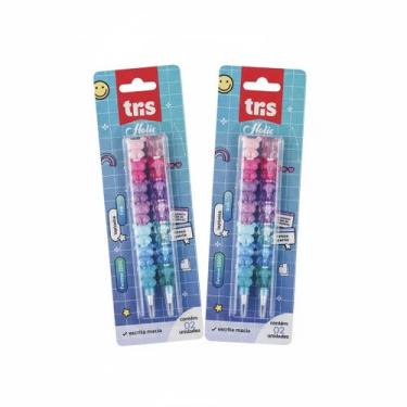 Imagem de Kit 4 Lapiseiras Tris Link Holic Forever Ursinhos 1.2mm Cartela com 2 