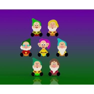 Imagem de Cortador Kit Branca De Neve 7 Anões Tamanho 5Cm