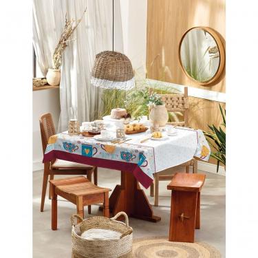 Imagem de Toalha De Mesa Retangular Teka 8 Lugares Basic Happy Day