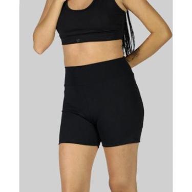 Imagem de Shorts DR7 Street Feminino Basic Logo Crown - Preto-Unissex