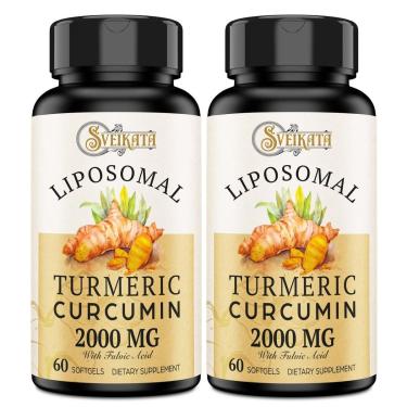Imagem de Suplemento Sveikata Curcuma Lipossomal Curcumina 2000 mg 60 So-Unissex