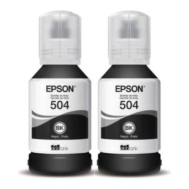 Imagem de Kit Tinta Original Refil Lacrado 504 T504 L4150 L4160 L6161 Preto - Re