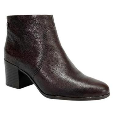 Imagem de Bota Bottero Cano Baixo Salto Bloco em Couro 346901 Marrom-Feminino