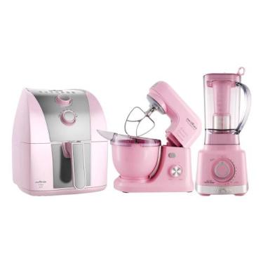 Imagem de Kit Cozinha Britânia Bkt87 Linha Rosa 3 Peças - 110v/127v - Rosa, Rosa
