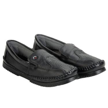 Imagem de Sapato Mocassim Casual Kipasso Masculino Couro 090 (61026), Preto, 39