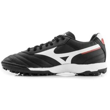 Imagem de Chuteira Society Mizuno Morelia Classic 107678678, Preto, Branco, 38