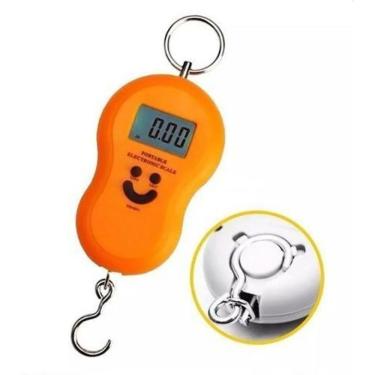 Imagem de Balança Digital com Gancho Portátil Até 50KG Função Tara para Viagem e Bagagem Preta Top Total