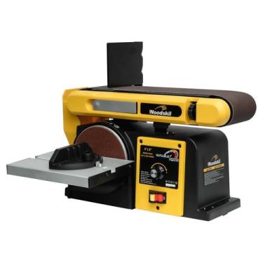 Imagem de Lixadeira de cinta e disco Woodskil 4x91 cm, disco de 6", velocidade v