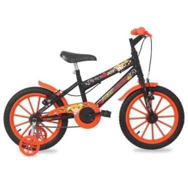 Imagem de Bicicleta Infantil Joy Aro 16 com Rodinhas Laterais V-Brake Preto Bril