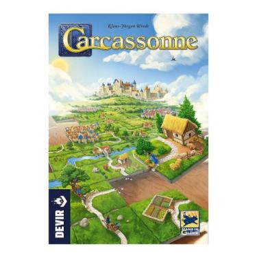 Imagem de Jogo de Tabuleiro Carcassonne com Expansões Rio e Abade - Devir