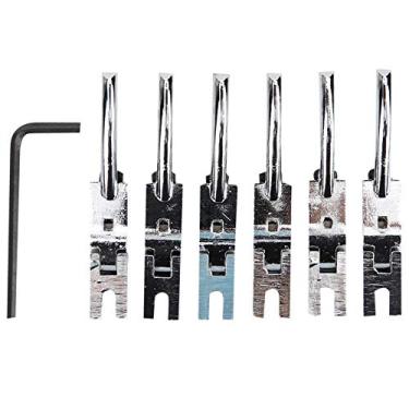 Imagem de Keenso 6 peças de selim de corda de ponte de guitarra, selim de corda de guitarra elétrica, para acessórios de instrumentos musicais de pontes de tremolo