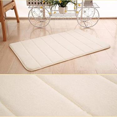 Imagem de Tapete de banheiro macio de espuma viscoelástica, antiderrapante, absorvente, tapete de borracha para piso de cozinha, banheiro, rosa, 40 x 60 cm