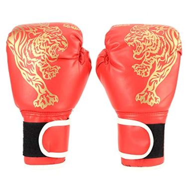 Imagem de Luvas Sanda para exercícios sanda vermelhas luvas de combate duráveis, luvas de taekwondo musculação boxe para adultos e crianças sanda lutando em ambientes internos (vermelho, infantil)