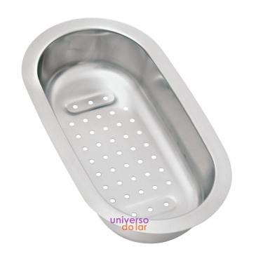 Imagem de Cesto Coador Tramontina para Cuba e Tábua Auxiliar Aço Inox