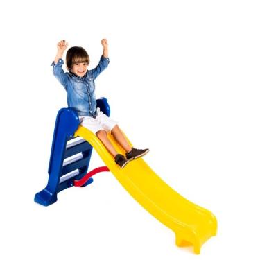 Imagem de Escorregador Médio Divertido - Escada Azul e Rampa Amarela