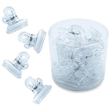 Imagem de Kit 36 Presilhas Transparente Curvatura C Unhas Gel Pequeno