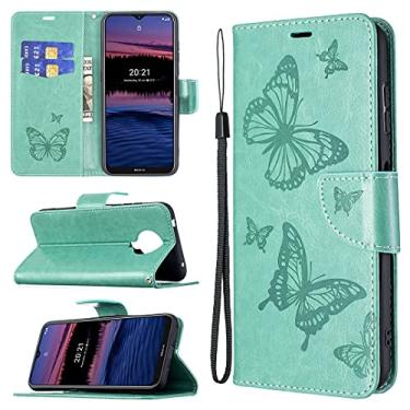 Imagem de For Nokia G20 / G10 Embossing Two Butterflies Pattern Horizontal Flip PU Leather Case with Holder & Card Slot & Wallet & Lanyard(Grey)