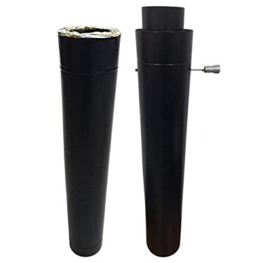 Imagem de Kit Chaminé Revestido Lã De Rocha, Damper + Duto 8" / 10"