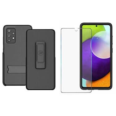 Imagem de Wireless ProTech Capa compatível com Samsung Galaxy A52 5G. Capa híbrida de camada dupla e clipe de cinto combo inclui protetor de tela