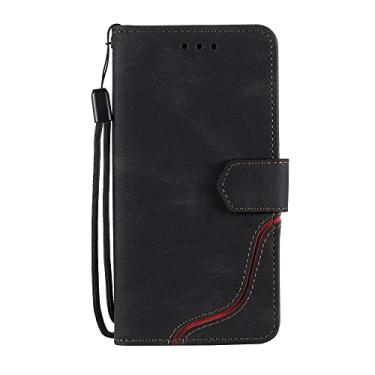 Imagem de Capa de suporte de couro fashion para iphone 13 14 Pro Max 12 Pro XS Max Xr X 8 plus 7 6 6S Plus Carteira Coque Slot para cartão Capa para telefone, preta, para iPhone13