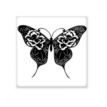 Imagem de Borboleta com asas de rosas decalque brilhante azulejo de cerâmica pedra adornada tijolo vitrificado