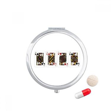 Imagem de Caixa de comprimidos Heart Spade Diamond Club J padrão estojo de armazenamento de remédios dispensador