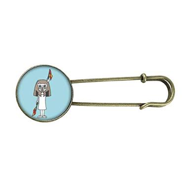 Imagem de Broche de metal retrô com a bandeira do árbitro da Offside Cat Mummy