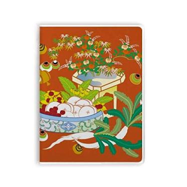 Imagem de Caderno de folhas de cultura colorida, capa de chiclete, diário de capa macia
