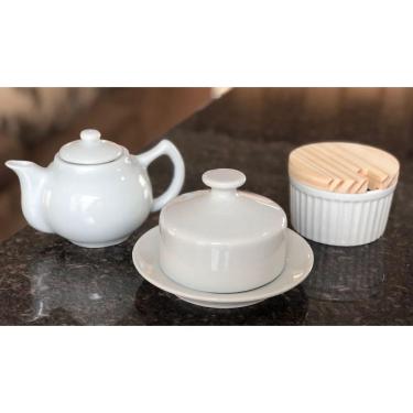 Imagem de Jogo Café e Chá Mesa Posta- Bule Chaleira 400ML + Açucareiro 250ml + Manteigueira pires