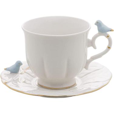 Imagem de Conjunto 4 Xícaras de Chá de Porcelana Birds 200ml - Wolff