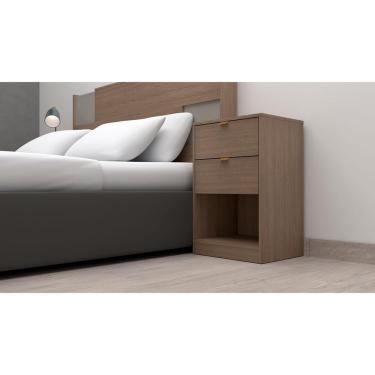 Imagem de Mesa de Cabeceira Bartira Diplomata com 2 Gavetas