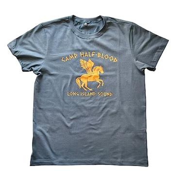 Imagem de Camiseta Acampamento Meio-Sangue (M, Azul Jeans)