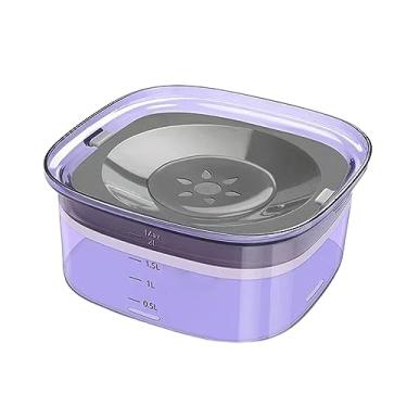 Imagem de Baoblaze Tigela de água para cães Prato para cães Tigela flutuante Grande capacidade para viagens à prova de derramamento Tigela para gatos 2L bebedor lento, Tolet