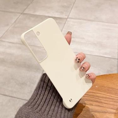 Imagem de Capa original fina de plástico rígido sem moldura para Samsung Galaxy S23 S23 Plus S23 Ultra 5G S23 Plus S23ultra capas magnéticas foscas, branca, para Samsung S23 Ultra