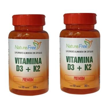 Imagem de Kit 2 Vitamina D3+K2 Premium 60 Cápsulas