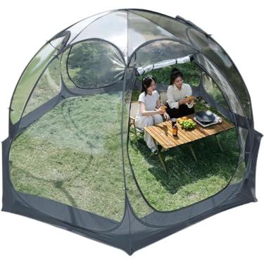 Imagem de Barraca transparente para exterior, barraca de bolha transparente à prova d'água, barraca espessada à prova de poeira para acampamento com observação de estrelas, barraca respirável para mochila de vi