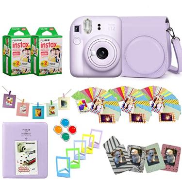 Imagem de Fujifilm Instax Mini 12 Instant Camera + Pacote de acessórios Pro Design com capa protetora, molduras magnéticas, álbum, kit de design de molduras (40 folhas) (roxo lilás)