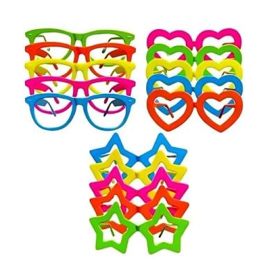 Imagem de Kit 30 Oculos Festa Balada Neon Brilha No Escuro Luz Negra